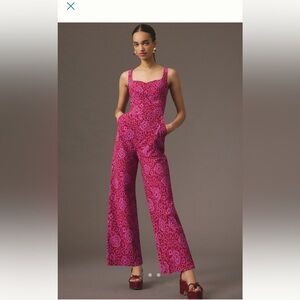 Anthropologie Maeve Red/ Pink Floral Jumpsuit
Size 4